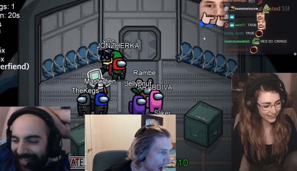 xQc on katsotuin striimaaja Twitchissä yli 16 miljoonan katselutunnin myötä. Suosion selittää Among Us-peli, joka räjähti syyskuun aikana.