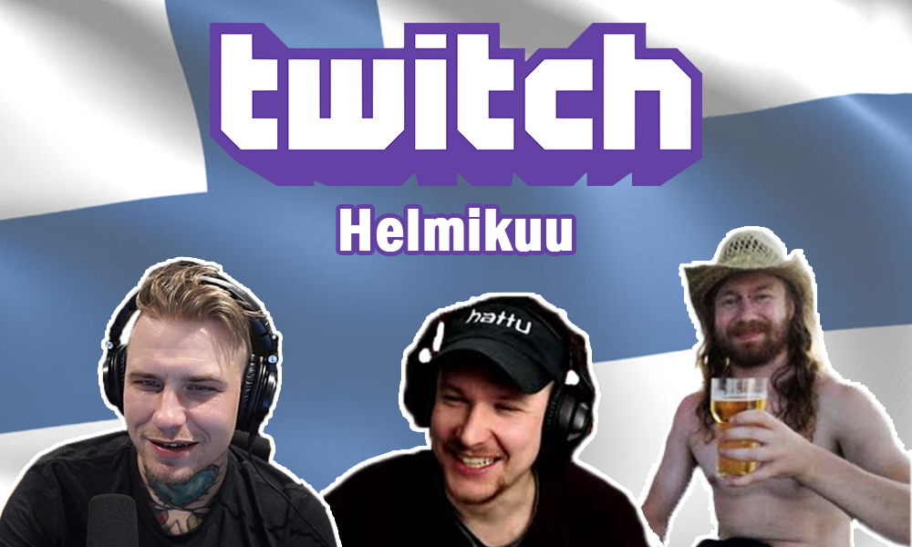 Suomen katsotuimmat Twitch-striimaajat helmikuussa 2022.