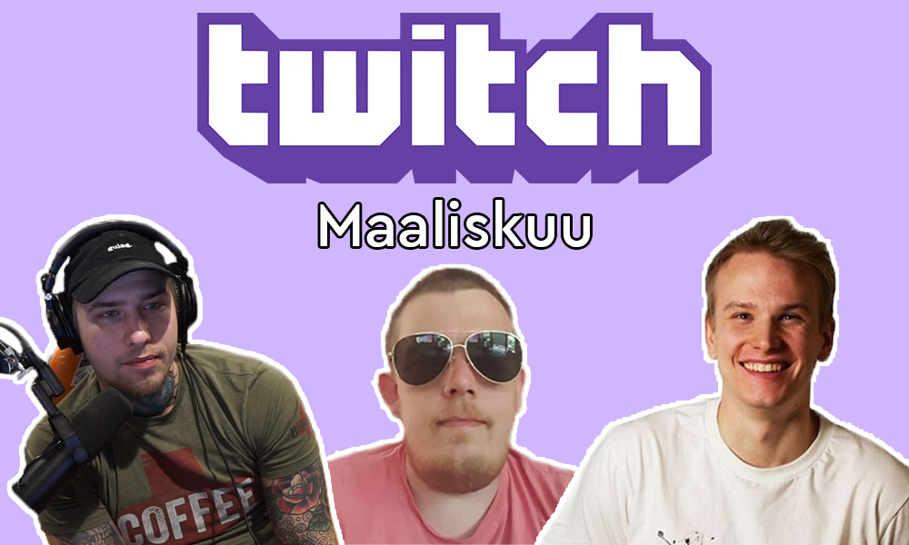 Suomen katsotuimmat Twitch-striimaajat maaliskuussa 2022.