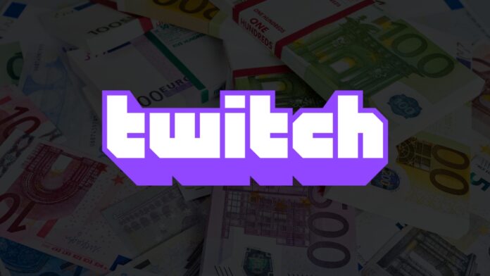Twitch-logo rahataustan kanssa. Twitch nosti lahjatilausten ylärajaa!